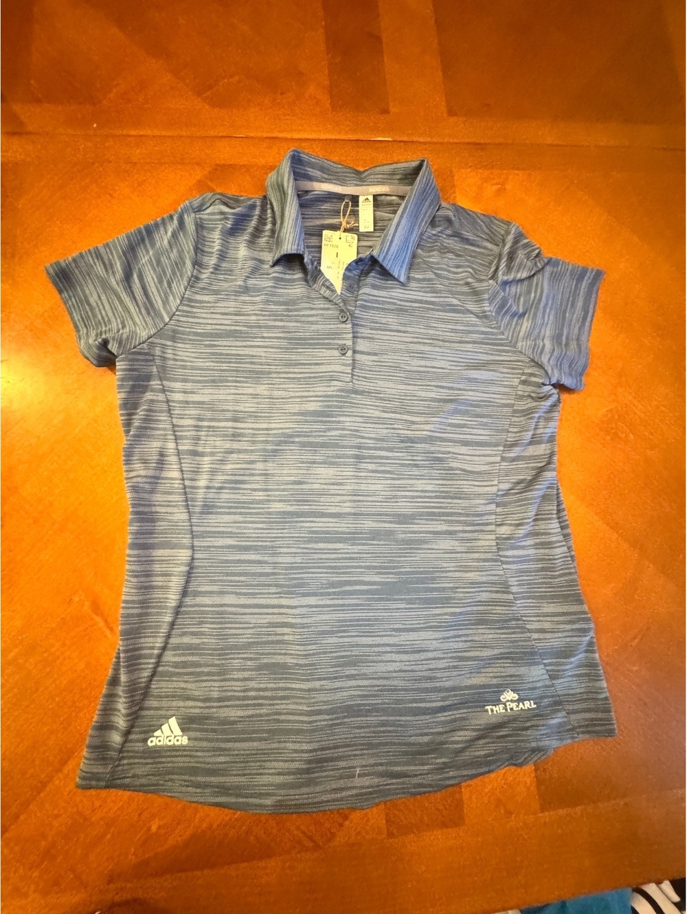 Adidas The Pearl Women's Blue Polo Shirt Size Large 2603